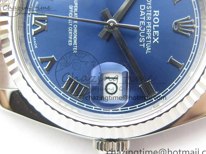 MiroTime 0801 DateJust 36 SS 116234 ARF 1:1 Best Edition 904L Steel Blue Dial Roman Markers on Jubilee Bracelet SH3135 V WellDesigned 3199